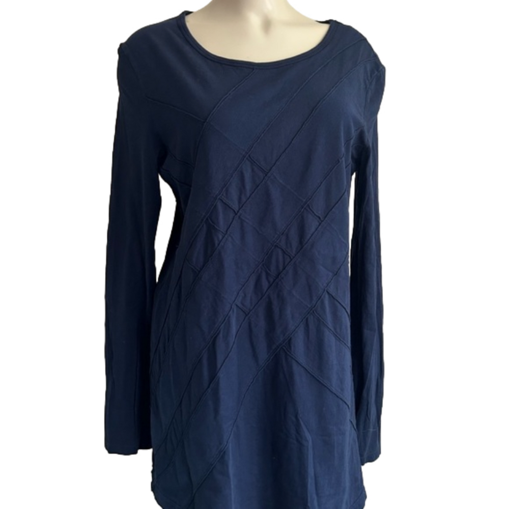 PRAIRIE Underground 100% organic cotton blue Crew Top Large